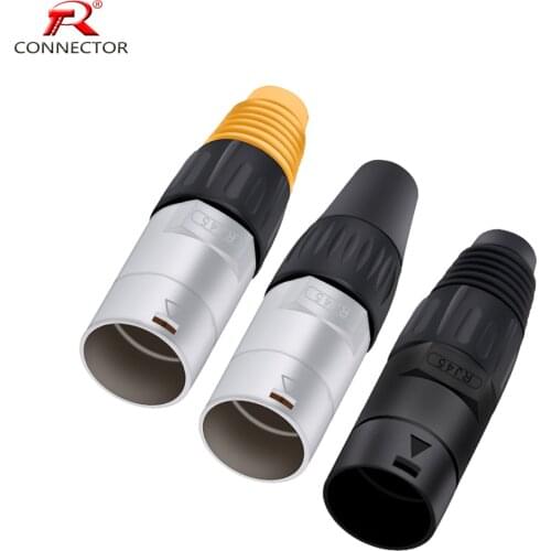 50PCS RJ45 Waterproof Network Connector, RJ45 Male Plug Ethernet Connector