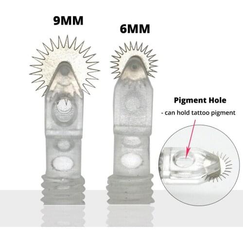 10pcs Eyebrow Tattoo Needles Roller Microblading Needles easy color Permanent Makeup Fog Shading Needles Eyebrow Tattoo Tools