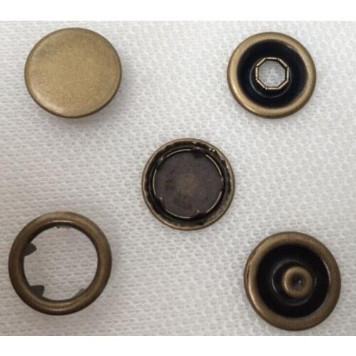 1000set 10mm bronze snap fastner