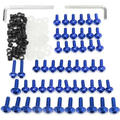 158PCS Universal Motorcycle Fairing Screws Nuts Kit Moto Body Work Bolts Screw for Yamaha YZF R1 R6 R3 2004- 2008