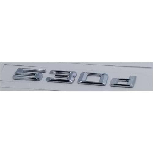 20pcs/lot 530d Emblem Plastic Badge Chrome Sticker