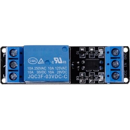 3.3V 1 Channel Relay Low Level Trigger Relay Module with Optocoupler Isolation 5.6x1.2cm