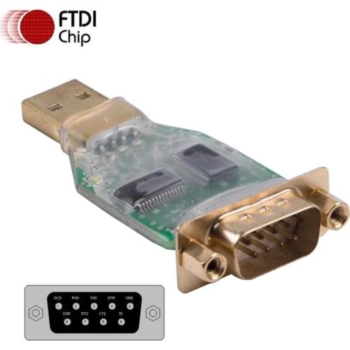 USB RS232 to DB9 Adapter Male Serial Interface Converter Connector