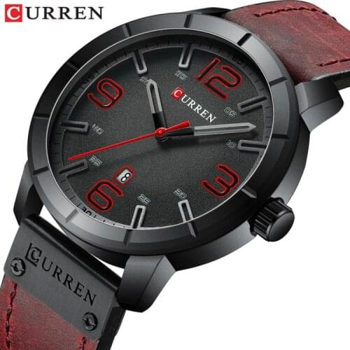 Men Watches Curren Fashion Casual Quartz Wristwatches Male Clock Top Brand Luxury Leather Wrist Watches with Calendar