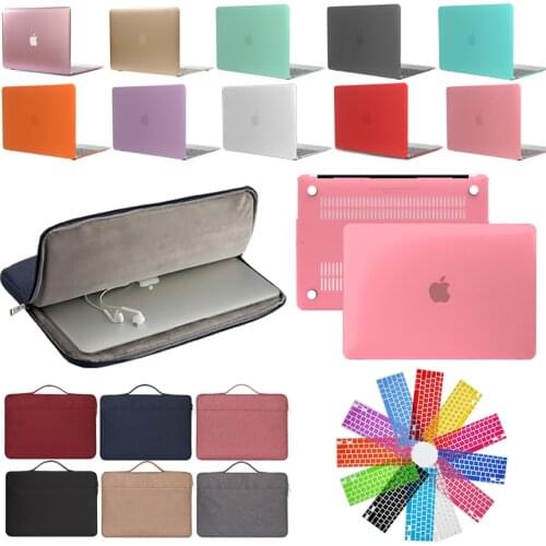 Laptop Case for Apple Macbook Pro 13/Pro 15/Air 13/Air 11/Macbook White 13 Protective Shell + Keyboard Cover + Laptop Bag