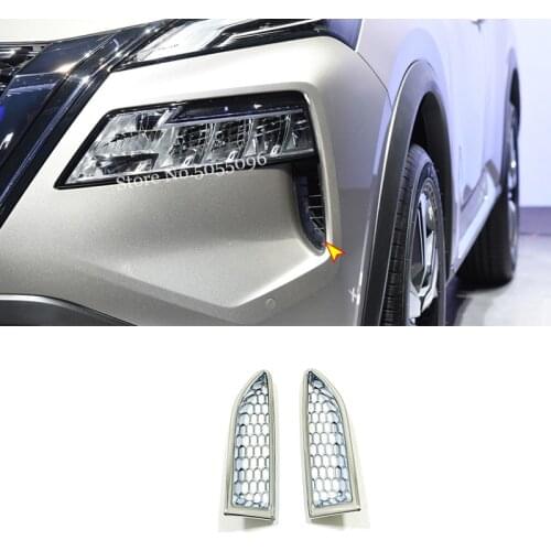 For Nissan Rogue X-Trail 2021 2022 ABS Chrome Headlight anti-fog Kit headlights air intake trim exterior Car accessories Styling