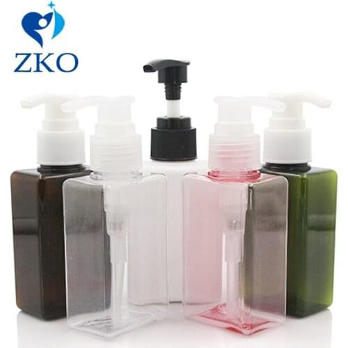 1pcs Free Shipping 100ml PETG Shampoo Shower Gel Body Wash Dispenser Refillable Empty Cosmetic Container Lotion Pump Bottle