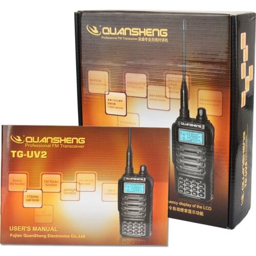 Quansheng TG-UV2 Dual Band two way CB radio UHF&VHF LCD Quansheng TG UV2 Walkie Talkie Portable Radio for Security, hotel,Ham