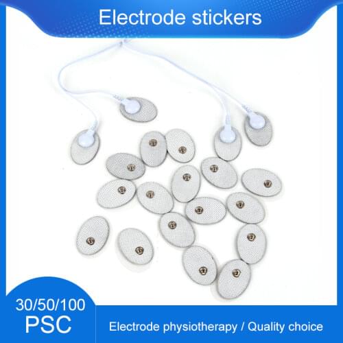 EMS Self-adhesive Button Typed Ten Acupuncture Weight Loss Electric Massager Pulse Gel Digital Therapy Machine Electrode Pad