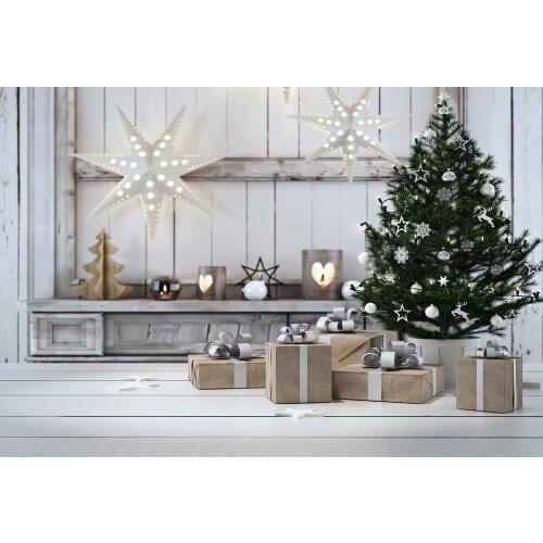 Horizontal Christmas Backdrop Art Fabric Photography Prop Newborn Background XT-5669