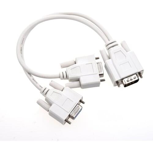 ETC New VGA Male To 2 VGA Female Monitors Splitter Cable For VGA Video