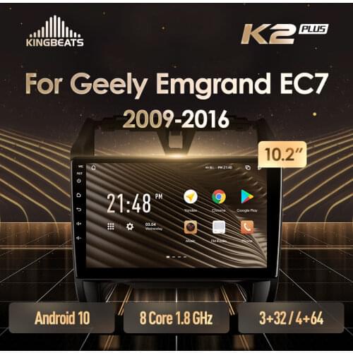 KingBeats Android 10 Octa-Core head unit HU 4G in Dash Car Radio Multimedia Video Player Navigation GPS For Geely Emgrand EC7 1 2009 - 2016 no dvd 2 din Double Din Android Car Stereo 2din