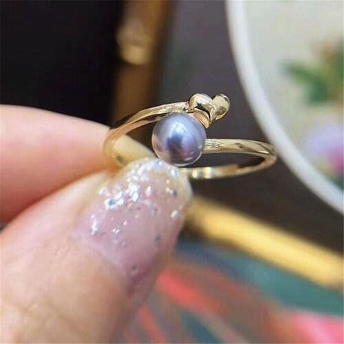 Pearl Ring Settings, Fashionable Ring Findings, Adjustable Size 925 Silver Ring Jewelry DIY making No Pearl Free Shipping