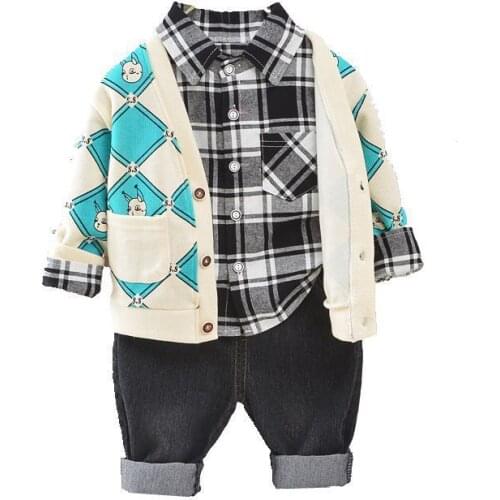 New Spring Autumn Baby Clothes Boys Girls Casual Jacket Shirt Pants 3Pcs/Sets Toddler Costume Children Clothing Kids Tracksuits