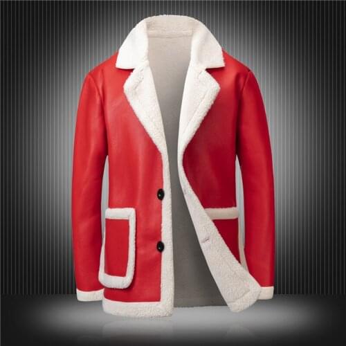 Big Famouse Designer England Size 4XL RED Black Winter Coats Top Brand Men Jacket Fleece Zipper Male Faux Leather