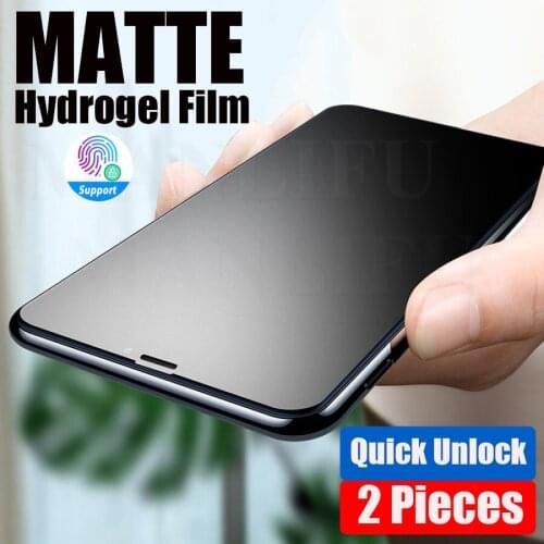 2Pcs Matte Hydrogel Film For apple iPhone 12 Pro XS Max XR iphone 11 X 7 8 Plus Frosted Silicone TPU Screen Protector Not Glass