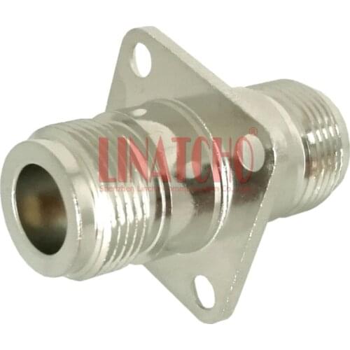 Copper Flange Square Board 4 Screw Holes N Female to N Female Adapter Connector
