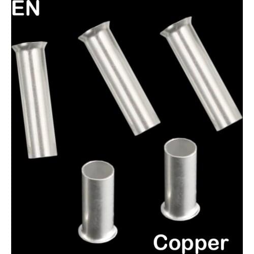EN4009 EN4012 EN6010 EN6012 EN6018 Copper Cold Press Sleeve Tube Non-Insulated Naked Connector Ferrule Cord End CrimpTerminal