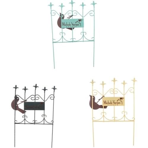 1/12 Dollhouse Metal Fence Ornaments Girls Miniature Garden Gate Metal Accessories For Gift 3 Colors