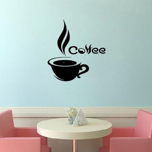 Cartoon Coffee Decal Removable Vinyl Mural Poster For Babys Rooms Home Party Decor Wallpaper