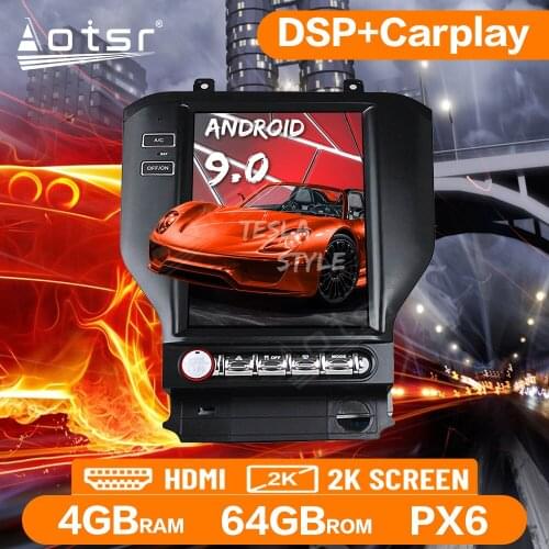 Tesla Big Screen Android 9.0 64GB Multimedia Player For Ford Mustang 2014-2018 Car Radio GPS Navigation PX6 Auto Audio Head Unit