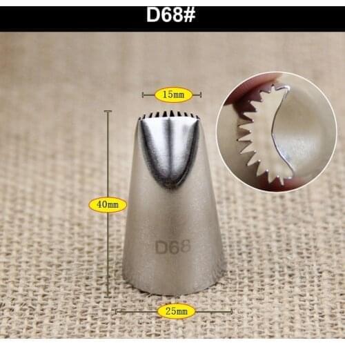 Wholesale 10 pcs/lot D68# Stainless Steel Icing Piping Nozzles Cake Decorating Pastry Tip Sets Cupcake Tools Bakeware