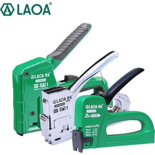 LAOA Nail Gun Upholstery Framing Rivet Staple Guns Kit Furniture Stapler For Wood Door Nailers Rivet Tool Gift with Needles
