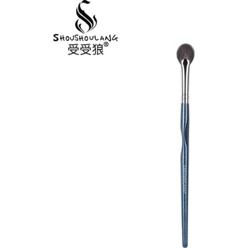 Shoushoulang Professional Handmade Make Up Brush Small Fan Shape Eye Shadow Brush Q-41 Soft Saikoho Goat Hair Makeup Brush