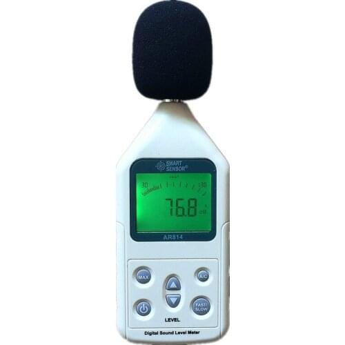 Smart Sensor AR814 Digital Sound Level Meter noise meter,30~130dB 31.5HZ~8.5KHZ decibel meter noise meter with carry box