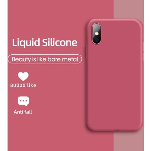 ASINA Silicone Case For iPhone X Xs Max XR Original Liquid Silicone Plain Color Clear Bumper For iPhone 6 6s 7 8 Plus Coque Capa