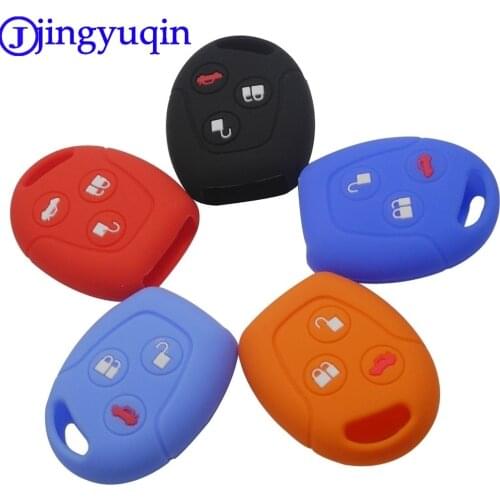 20X 3 Buttons Remote Silicone Car Fob Key Case Cover For Ford Focus Mondeo Festiva Fusion Suit Fiesta KA Holder Protector