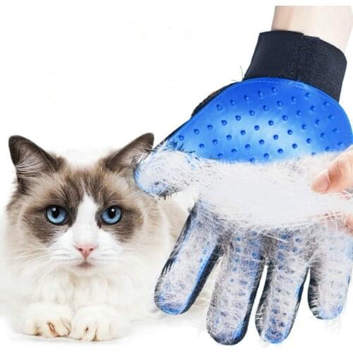 Pet Dog Cat Grooming Glove Silicone Cats Brush Comb Deshedding Hair Gloves Dogs Bath Cleaning Supplies Comb for Cats Hair Tools