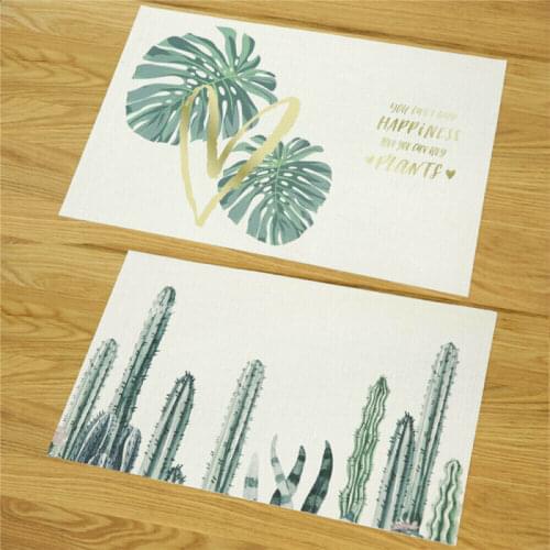 Table Decoration Heat Resistant Place Mat Linen Non Slip Washable Dining Table Placemats