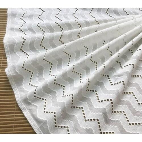 Vintage Eyelet Cotton Fabric, Off White Eyelet Lace, Cotton Lace Fabric By The Yard 53" Wide