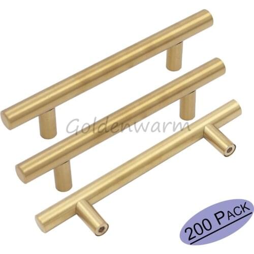Gold Kitchen Cabinet Handles Dreeser Drawer Pulls Knobs For Bathroom Closet Cupboard T Bar Door Handles Cabinet Hardware 200