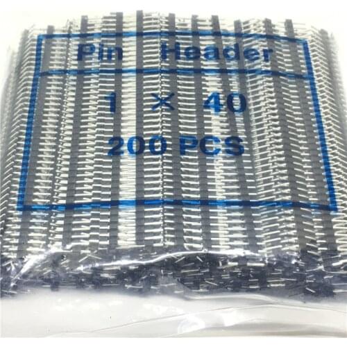 10pcs 40 Pin 1x40 Single Row Male 2.54 Breakable Pin Header Connector Strip for Arduino Black