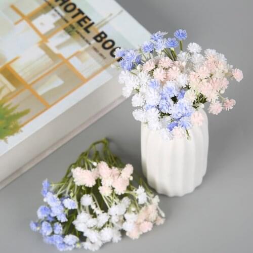 10PCS Artificial Trident Gypsophila Flower Bouquets For Home Decor Christmas Party Decor DIY Wedding Bouquet Floral Handmade