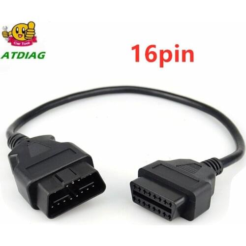 10pcs/lot 16 Pin Male To 16 Pin Female OBD2/OBDII Extension cable OBD2 Connector OBD diagnostic tool ELM327 with best