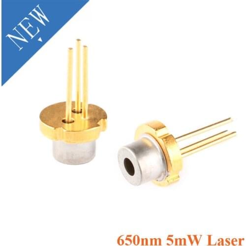 2pcs 650nm 5mw Laser Diode Module Red Color TO-18 DIY Laser Sensor Diode 2.2-2.4V LED Electronics Design