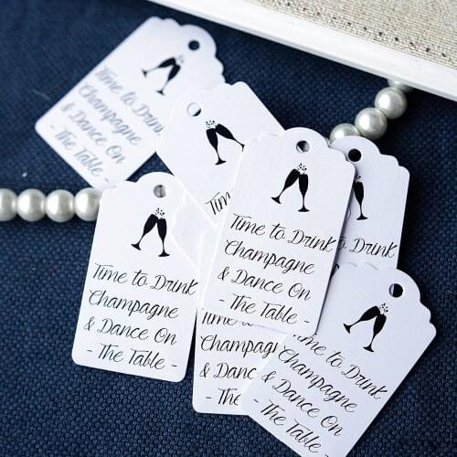 200 pcs 3.5x6.2cm paper label Rehearsal Dinner Cheers Tag Wine Holiday Box Gift Key Candy Wedding Flowers Personalized Labels