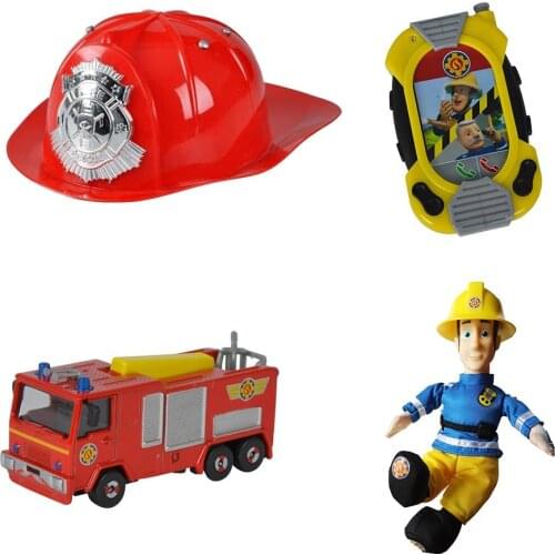 Fireman Sam 4 pcs Set Helmet + Jupiter + Plush + Radio Fireman Sam Bundle Set