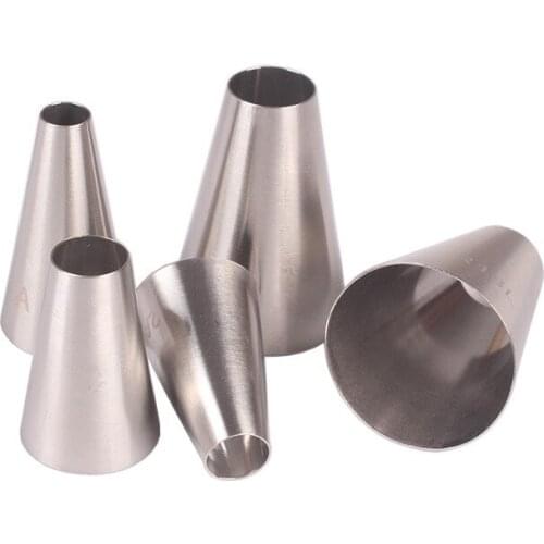 5pcs/set Cakes Decoration Set Round Shape Pastry Nozzle Cookies Supplies Silver Fondant Decor Kitchen Gadgets