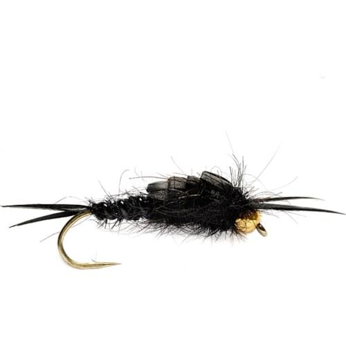 6pcs Aventik Bead Head Stone Nymph Flies Dry Trout Nymph Flies Various Size Fish Flies