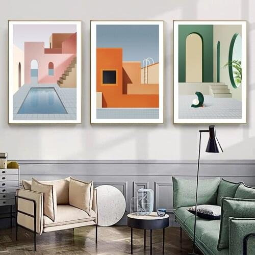 Abstract Still Life Stereo Space Geometric Wall Art Canvas Painting Posters and Prints POP Pictures For Living Room Home Decor