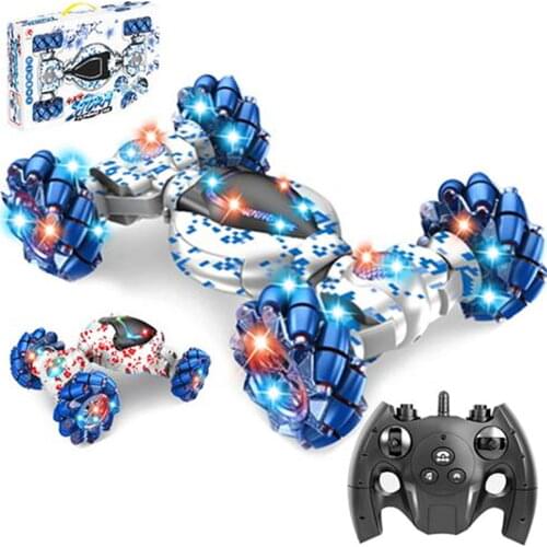 1:12 Watch Sensing Double-Sided Remote Control Car Watch Gesture Sensing Stunt Car 2.4G Twisting Kids Childrens Toy RC Car