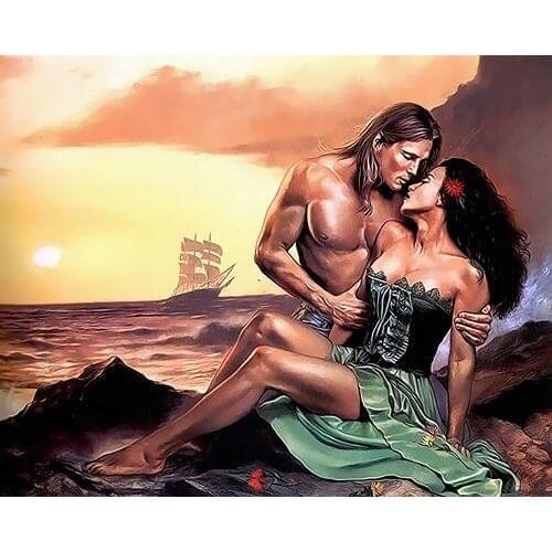 DIY 40X50 Oil Painting By Numbers Loving couple paint by numbers On Canvas Home Decor Digital Painting chrismas