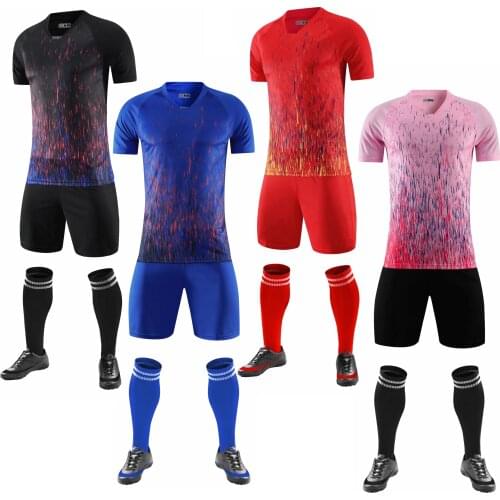 Football uniforms Men football soccer jersey Youth Sport soccer shirt Kit tracksuits for men sportswear kits Survetemen DL915