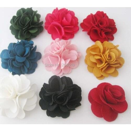 FZNNNV about 5cm handmade fabric ribbon flower rosettes 5pcs dress flower DIY