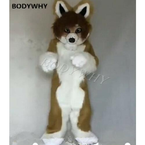 Cosplay Adults Husky Dog Mascot Costume Animal Long Fur Wolf Fursuit Party Game Furry Outfit Carnival Halloween Xmas Easter