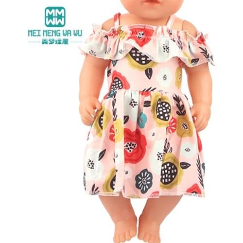 Mini Toys Doll clothes for 17inch New born doll and American doll Fashion jacket T-shirts jeans Girls gift